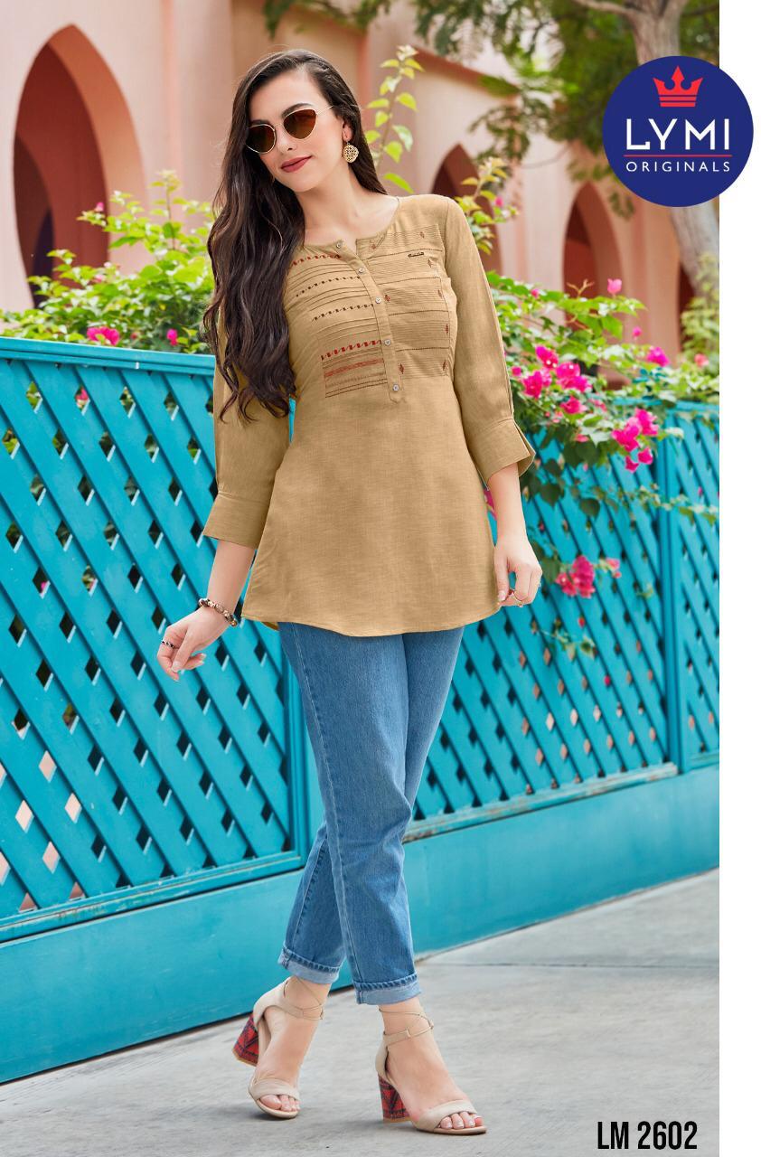 Litchi Plain Top For Women with Embroidery Work